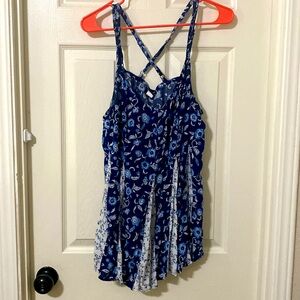 Torrid Blue and White Tank Top Size 1